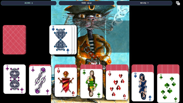 Solitaire - Cat Pirate Portrait screenshot 1