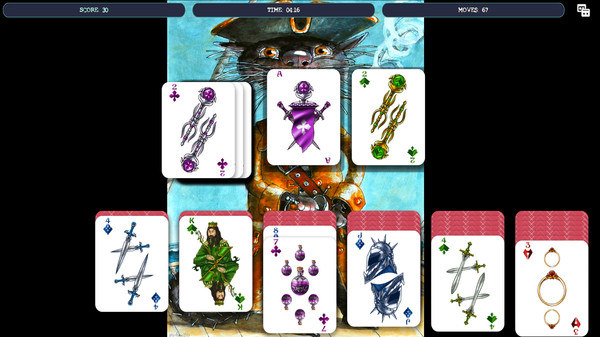Solitaire - Cat Pirate Portrait screenshot 3