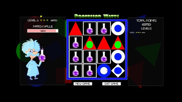 Professor Watts Memory Match: Shapes And Colors screenshot 2
