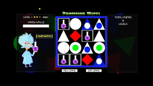 Professor Watts Memory Match: Shapes And Colors screenshot 1