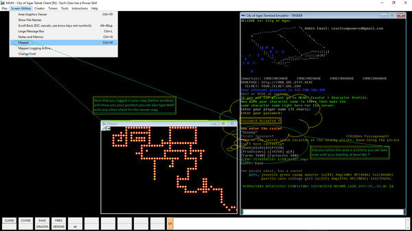 City of Ages: Picture Supportive Text MUD (server and client included) screenshot 3