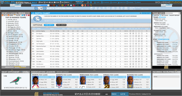 Draft Day Sports: College Basketball 2017 screenshot 1