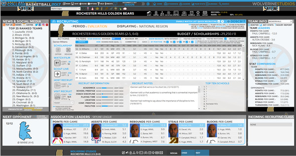 Draft Day Sports: College Basketball 2017 screenshot 3
