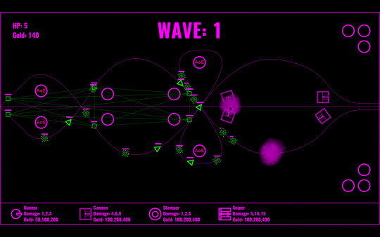 Neon Defense 1 : Pink Power screenshot 1