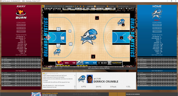Draft Day Sports: Pro Basketball 2018 screenshot 1