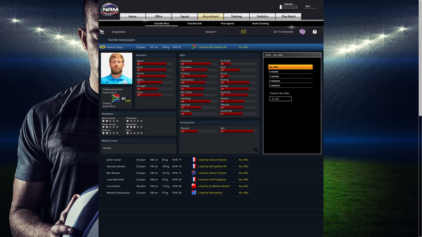 National Rugby Manager screenshot 9