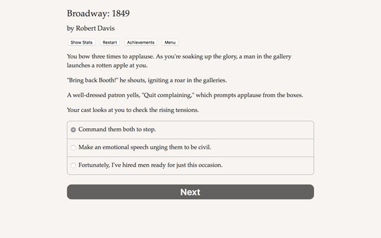 Broadway: 1849 screenshot 1