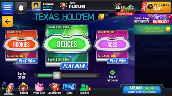Poker Legends: Texas Hold'em Poker Tournaments screenshot 1