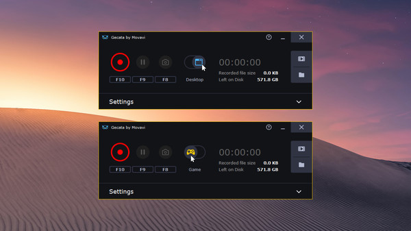 Gecata by Movavi 5 - Game Recording Software screenshot 1