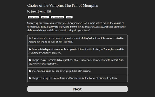 Choice of the Vampire: The Fall of Memphis screenshot 1