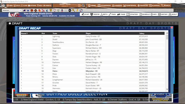 Draft Day Sports: Pro Football 2018 screenshot 4