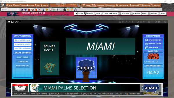 Draft Day Sports: Pro Football 2018 screenshot 3