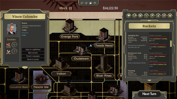 The Commission: Organized Crime Grand Strategy screenshot 1