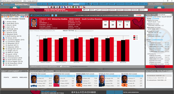 Draft Day Sports: College Basketball 2018 screenshot 3