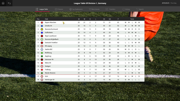 Global Soccer: A Management Game 2018 screenshot 7