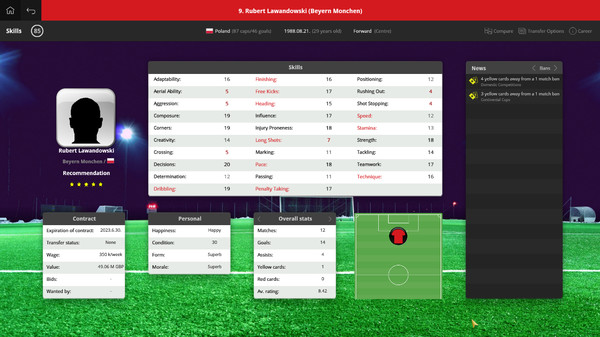 Global Soccer: A Management Game 2018 screenshot 2