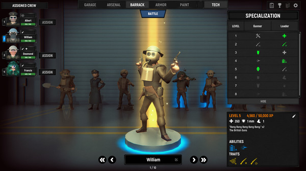 Armored Battle Crew [World War 1] - Tank Warfare and Crew Management Simulator screenshot 9