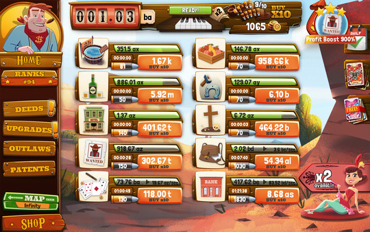 Wild West Saga: Idle Tycoon Clicker screenshot 1