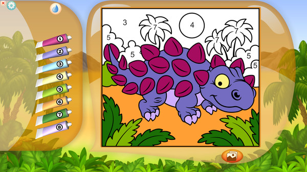 Color by Numbers - Dinosaurs screenshot 3