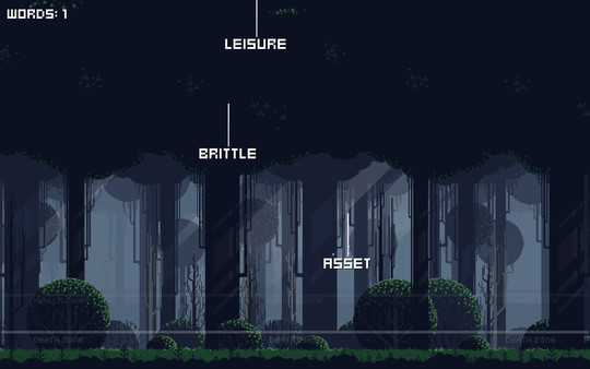 Falling words screenshot 2