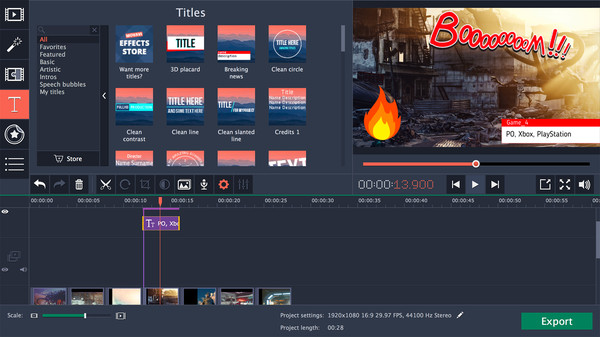 Movavi Video Editor 14 Plus screenshot 3