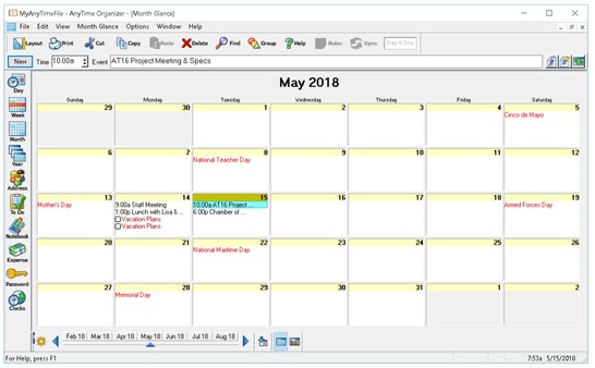AnyTime Organizer Deluxe 16 screenshot 3