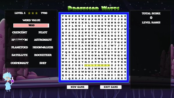 Professor Watts Word Search: Space Voyage screenshot 5