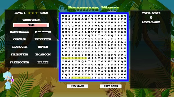 Professor Watts Word Search: Pirates Life screenshot 1
