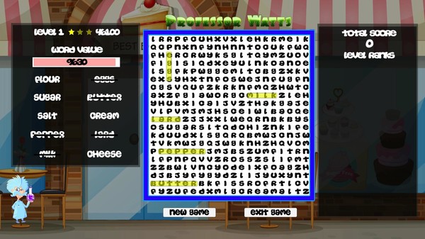 Professor Watts Word Search: Yummy Foods screenshot 2