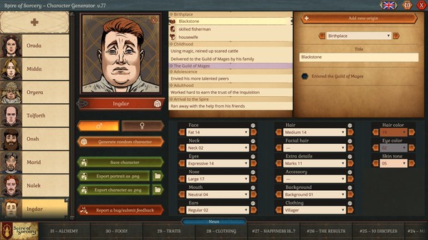 Spire of Sorcery – Character Generator screenshot 6