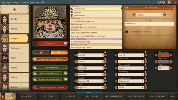 Spire of Sorcery – Character Generator screenshot 8