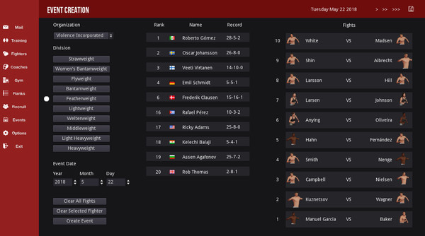 MMA Simulator screenshot 2