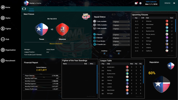 MMA Team Manager screenshot 3