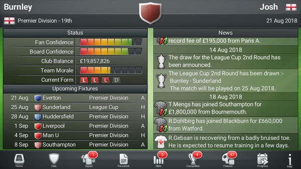 Football Director 2019 screenshot 1