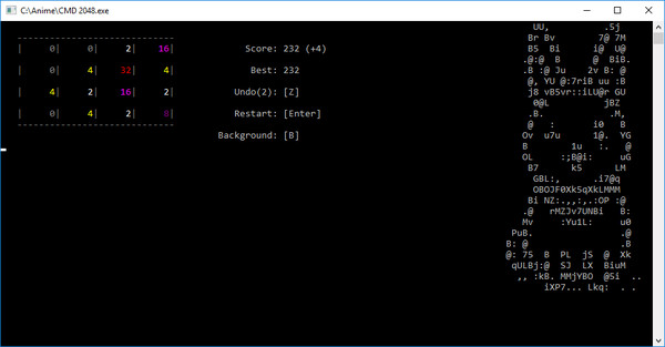 CMD 2048 screenshot 1