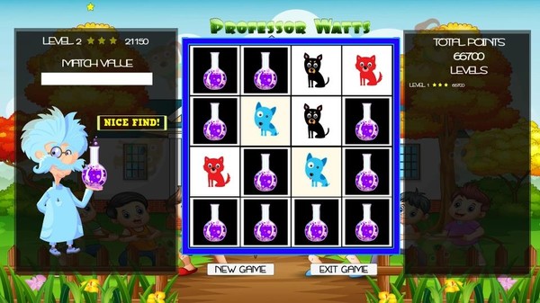 Professor Watts Memory Match: Puppies screenshot 1