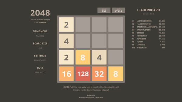 2048 screenshot 2
