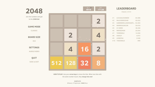 2048 screenshot 1