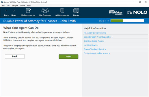 Quicken WillMaker Plus 2019 and Living Trust screenshot 2