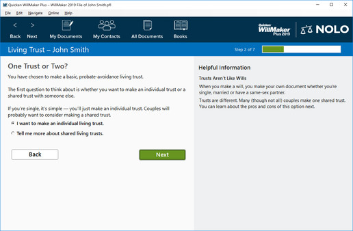 Quicken WillMaker Plus 2019 and Living Trust screenshot 4